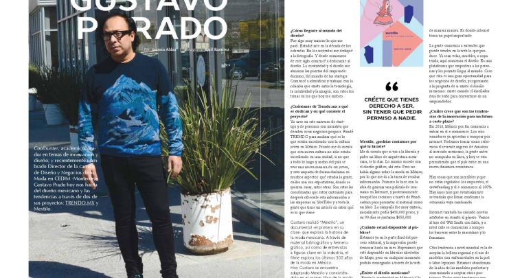 Gustavo Prado:  Creativo e independiente